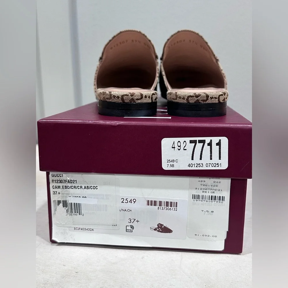 Gucci Princetown Crystal Slipper with Horsebit, Fabric - Picture 4 of 13